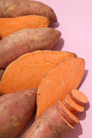 Sweet potato, concept of healthy food, vegetables