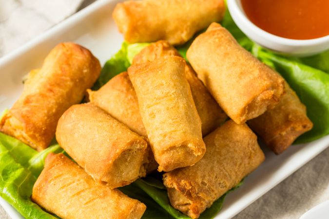Chinese Deep Fried Vegetable Egg Rolls