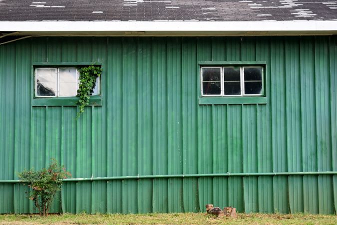 An old green building