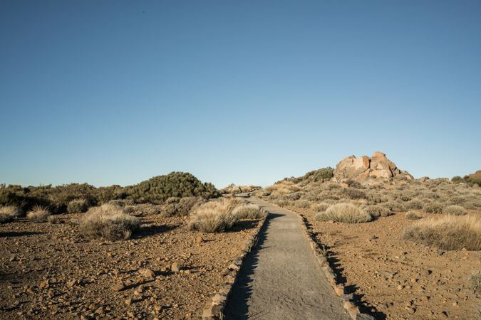 Small walkway in desert