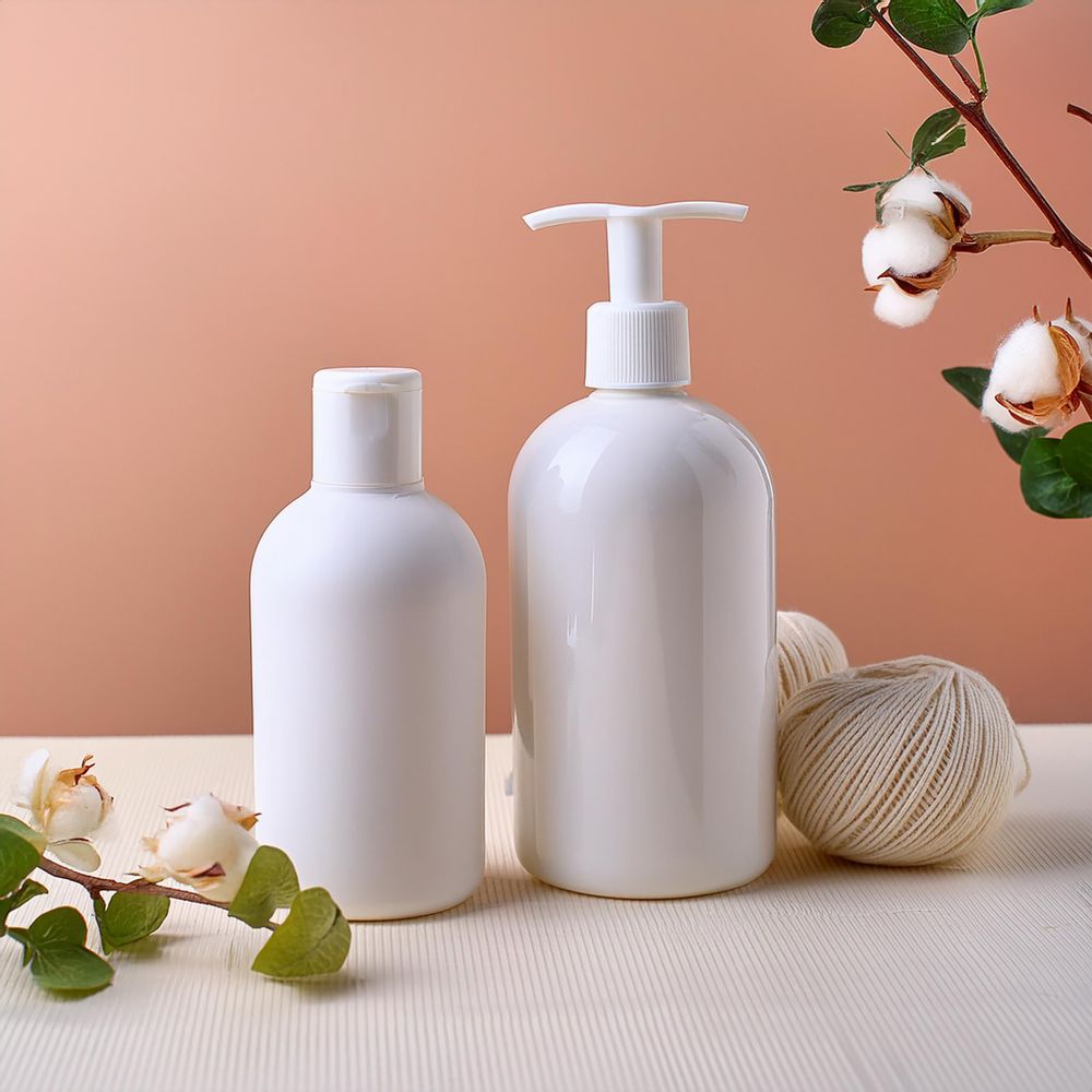 Mockup shampoo bottle