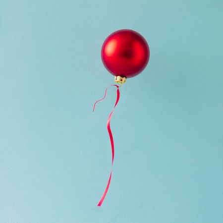 Balloon made of red Christmas bauble decoration