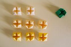 Set of paper origami