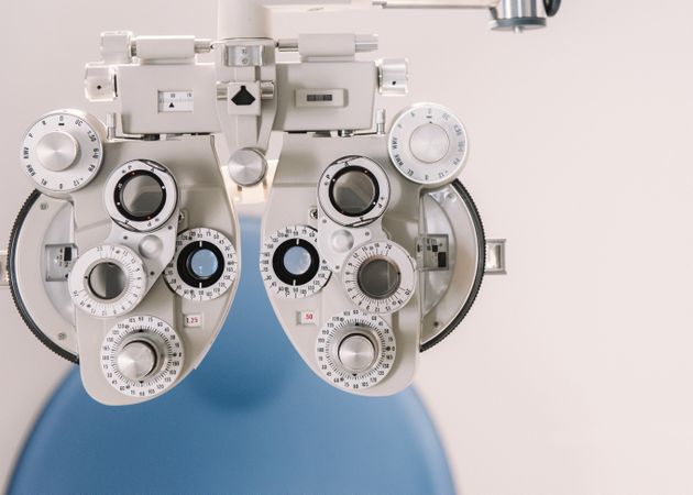 Vision test machine in doctor office