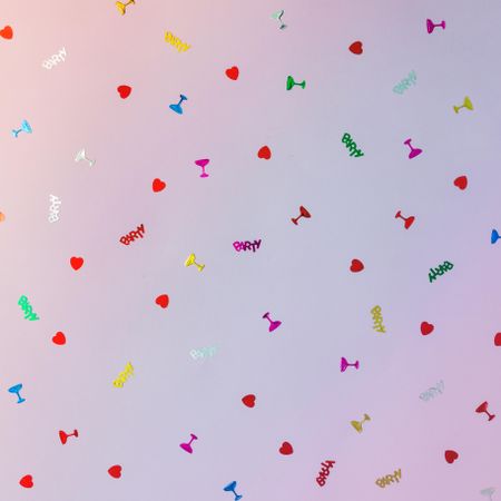 Pattern background made of party confetti