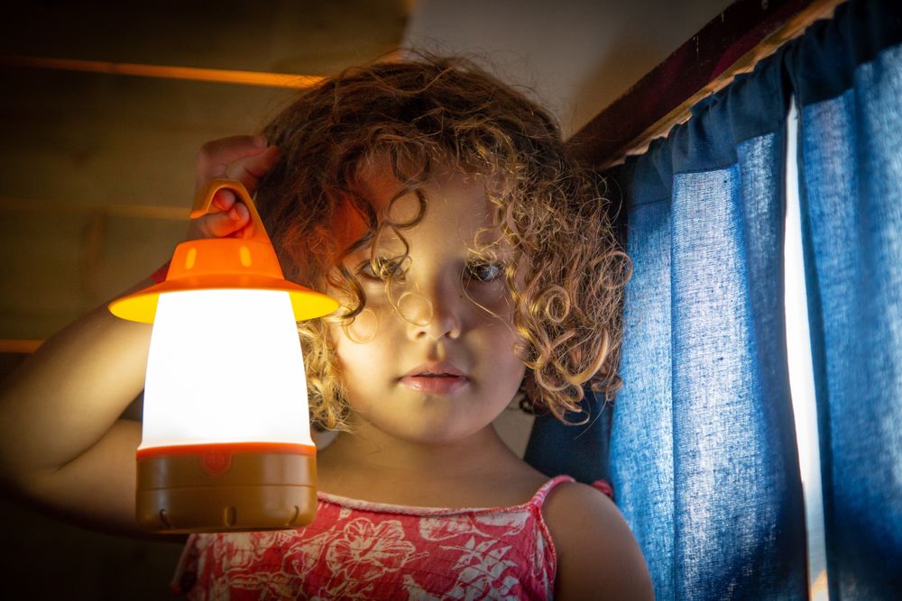 Beautiful girl with torch