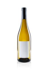 Bottle of wine on table