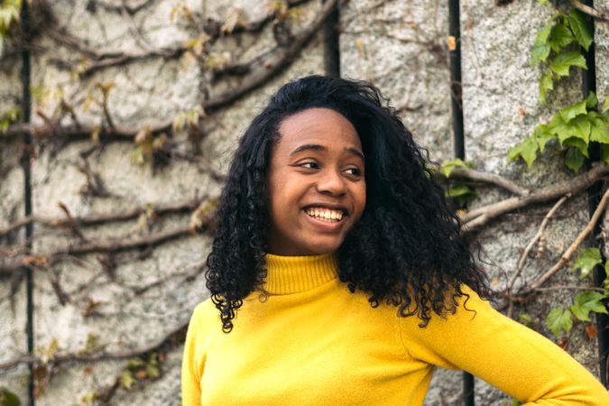 Black young woman smiling portrait