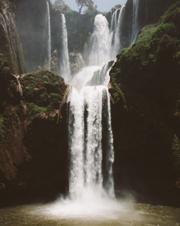 valley with amazing waterfall