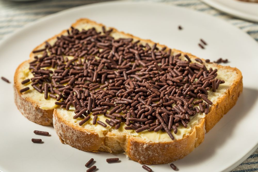 Homemade Dutch Hagelslag Toast with Butter
