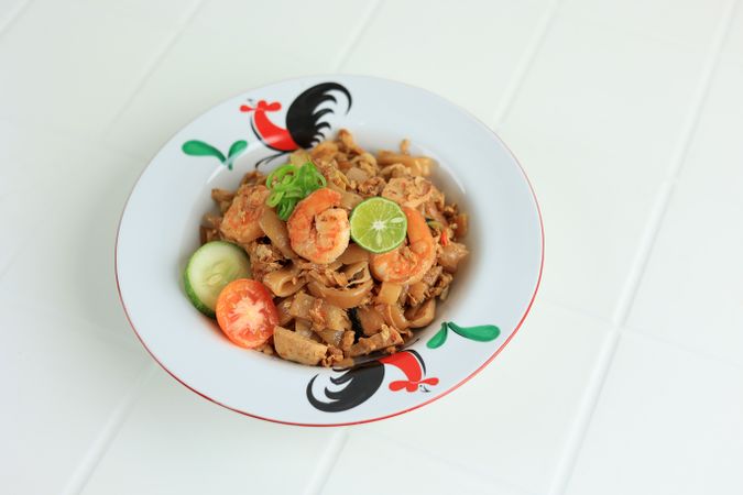 Stir Fry Kuotie or Kwetiaw  with Soy Sauce