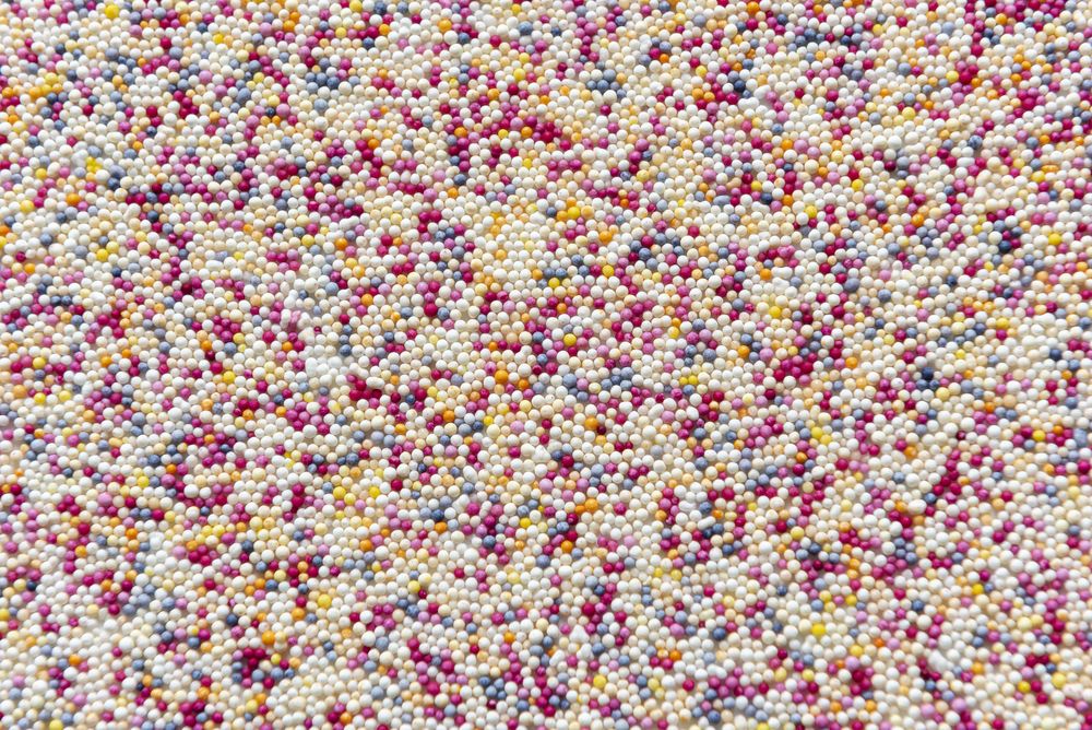 Cake sprinkles top view