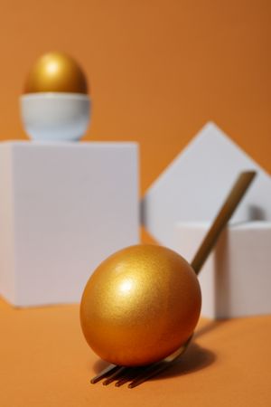 Pension rewards, returns and investment funding concepts, golden eggs