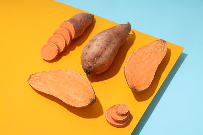 Sweet potato, concept of healthy food, vegetables