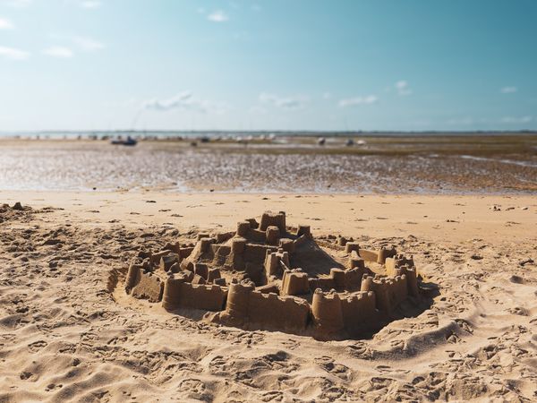 Grand Sand Castle on the Beach of the Grouin, France