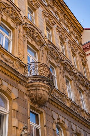 Decooration of the building in Old Prague