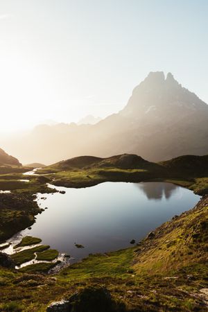 Picturesque view of lake in mountain area