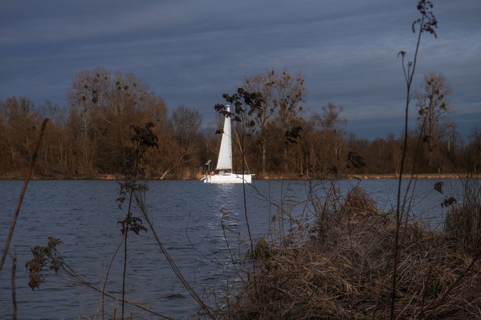 Sailboat pictures from the river side