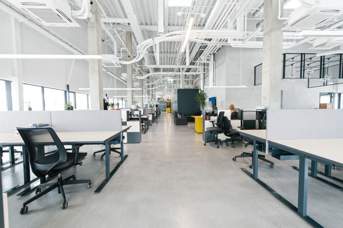 Contemporary interior of open space office