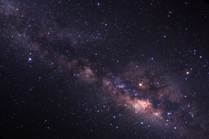 Milky way galaxy with stars and space dust in the universe