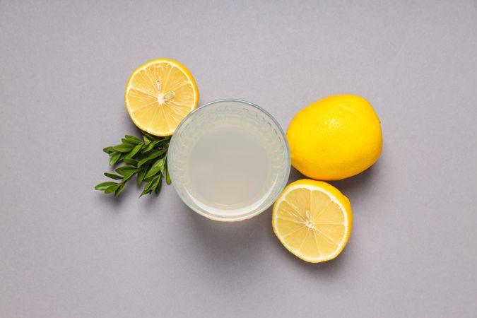 Concept of fresh summer drink - Limoncello cocktail