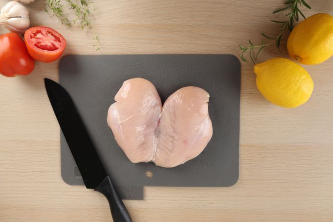Top View Fresh Chicken Fillet Ready to Cook