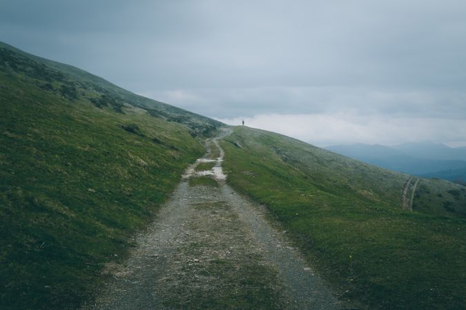 Countryside road on hillside