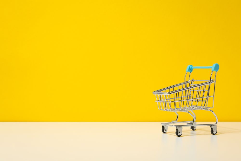 Concept of shopping, space for text