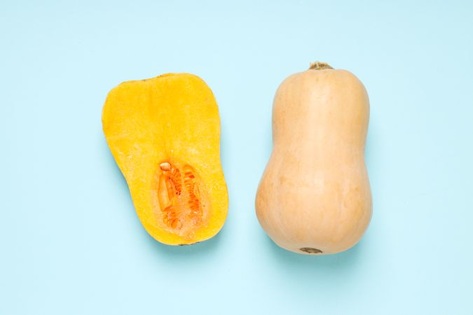 Cooking ingredients for fall season - pumpkin seeds, pumpkin