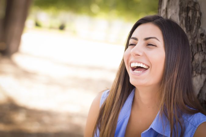Portrait of Smiling Iranian Young Woman