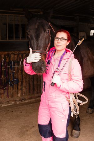 Equine dentist ready for a dental checkup.