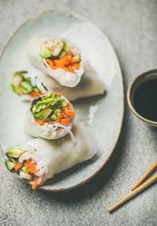 Asian cuisine, clean eating, vegetarian, dieting food concept