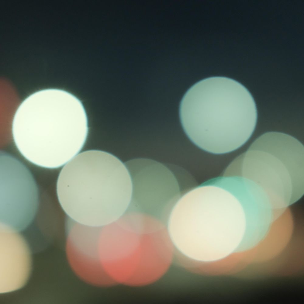 Green bokeh lights