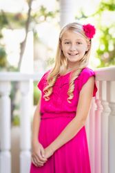 Cute Young Girl Portrait On A Porch