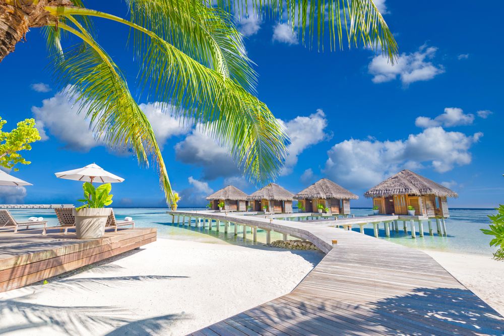 Walkway to overwater cabanas