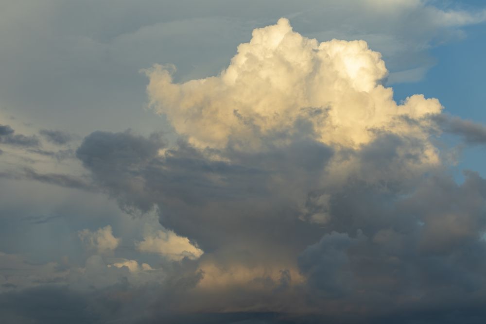 Huge storm clouds over the island of Gam, Raja Ampat, West Papua, Indonesia