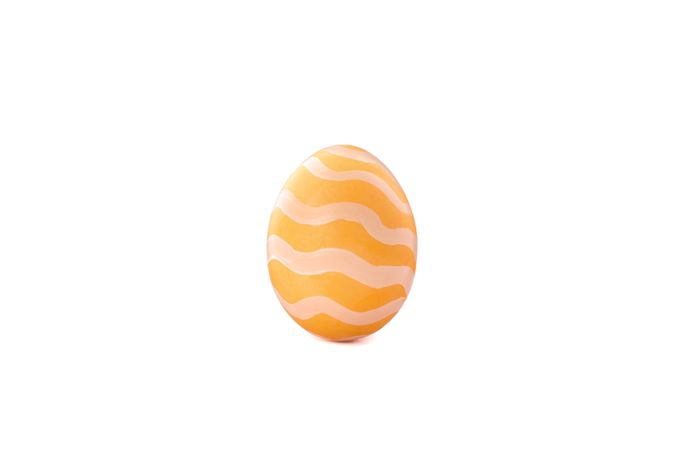 Decorative easter egg isolated on blank background. Festive tradition