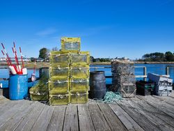 Lobster traps on the Portsmouth, New Hampshire o5oekb