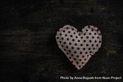 Valentine's day concept with dotted felt heart 5Q22x9