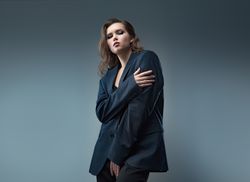 Studio fashion shoot with blazer