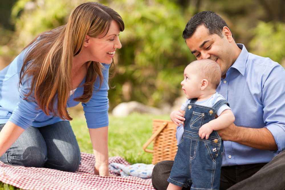 Family Playing In The Park