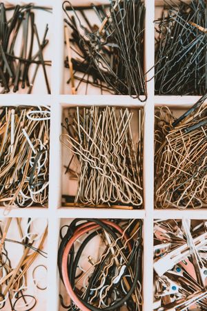 Sets of pins in boxes
