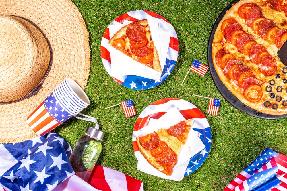 4th july party holiday usa patriotic pizza