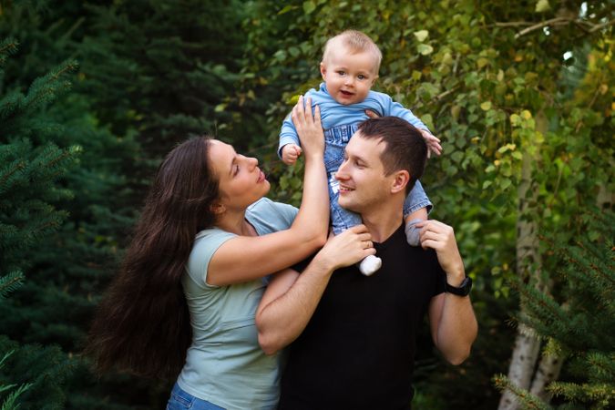 Family summer day outdoors