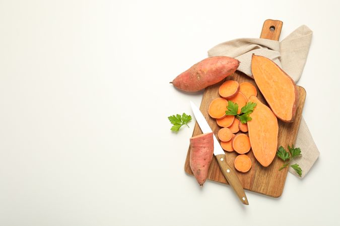 Sweet potato, concept of healthy food, vegetables