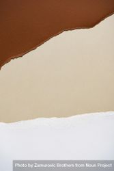Earthy brown, beige and light torn paper background 5lOne0
