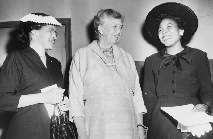 Rosa Parks, Eleanor Roosevelt and Autherine Lucy Foster