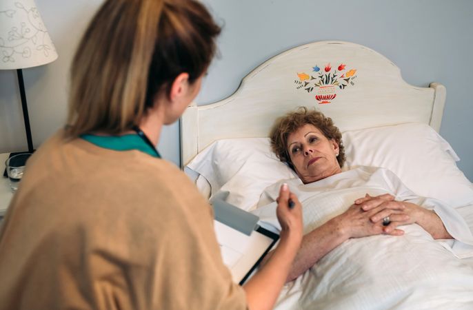 Female doctor explaining the treatment