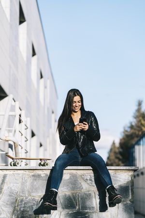 Woman chatting on the mobile phone