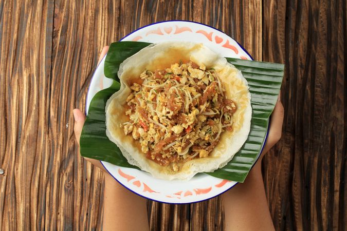 Top View of Lumpia Basah Bandung
